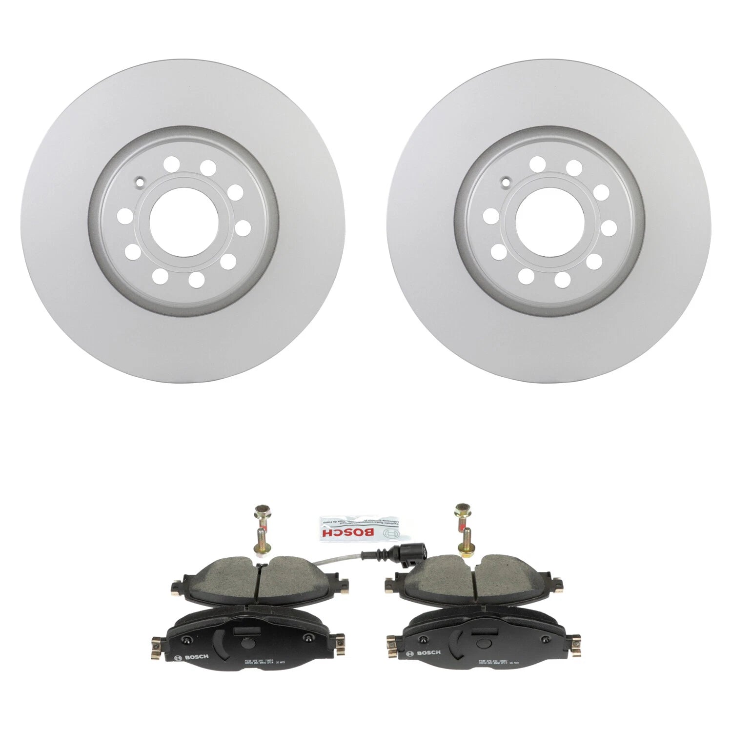 Bosch 2X Front 312mm Rotors & Ceramic Disc Brake Pad Kit for A3 TT Quattro (2006–2013)