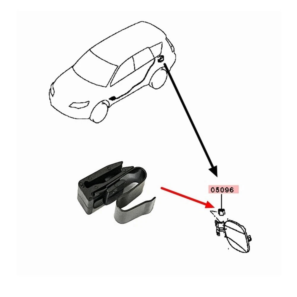 Fuel Door Spring Clip for Mitsubishi Montero, Outlander (MR970563)