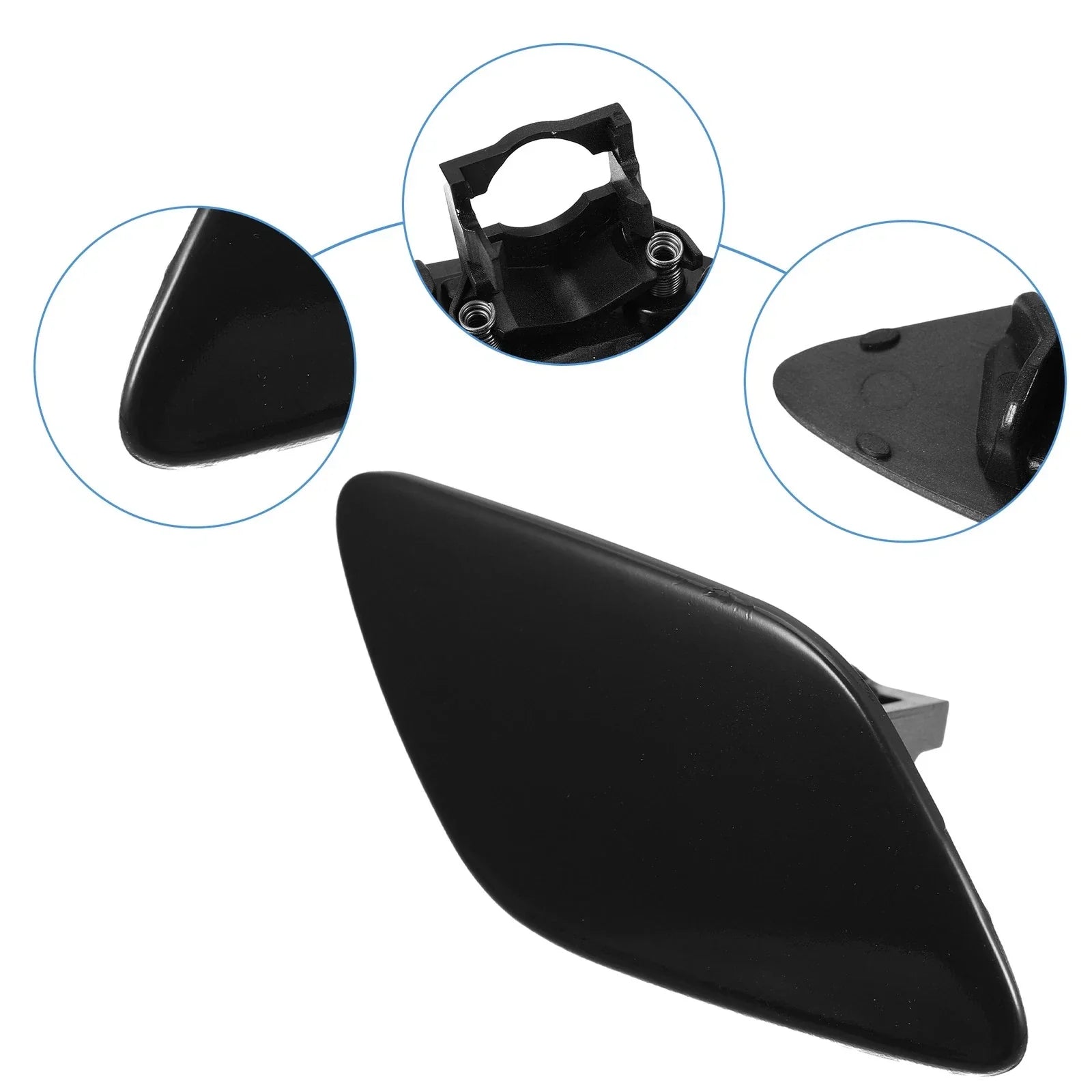 Front Bumper Headlight Washer Cover Cap for BMW 335i Glossy Black