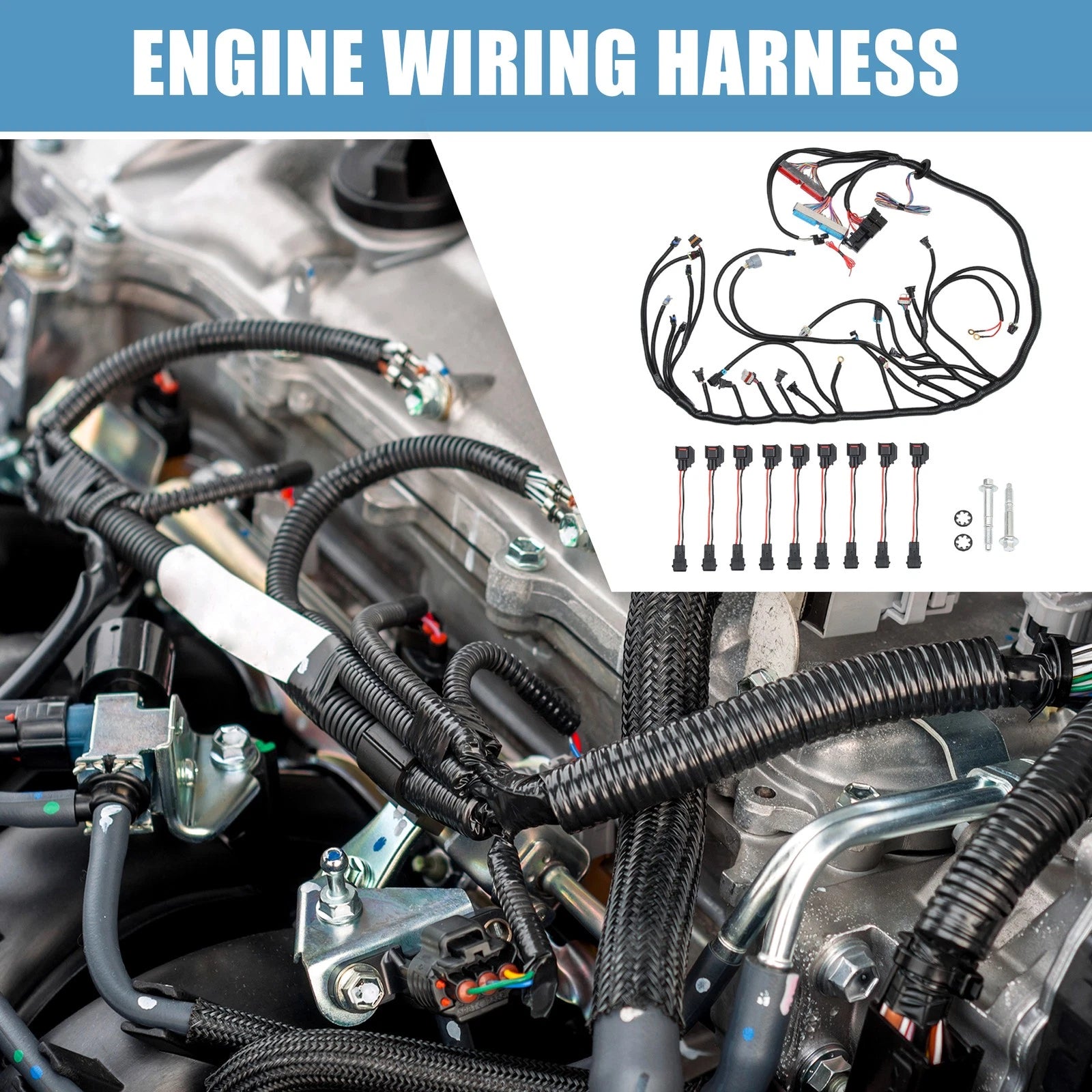 Set of 1 Engine Wiring Harness for Chevy GMC Cadillac Hummer Trucks 