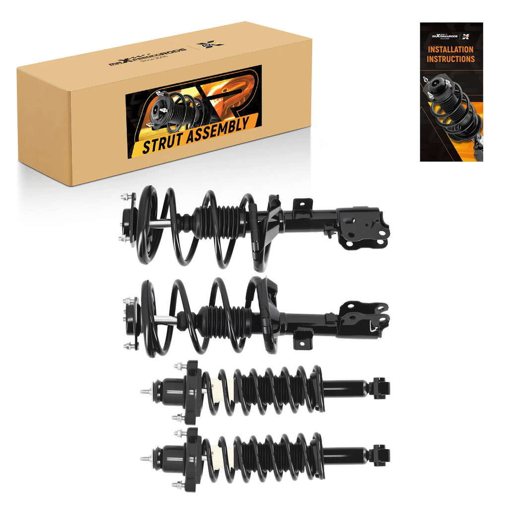 Set of 4 Front + Rear Struts w/Coil Spring for Mitsubishi Lancer (2008–2010) 172356