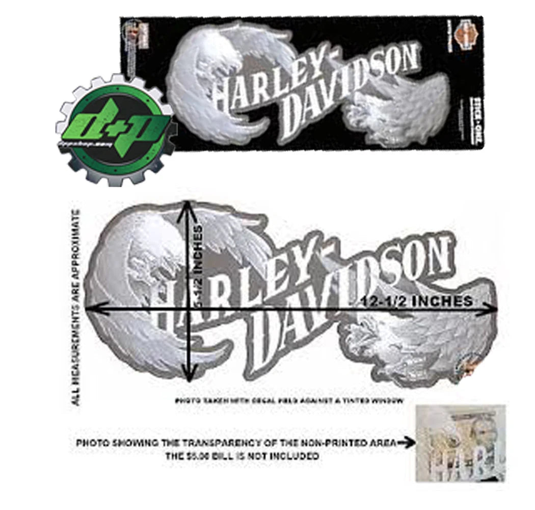 Etched Look Eagle Decal Sticker for Harley Davidson Motorcycle (HD)