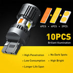 2X Switchback 7443 LED Front Turn Signal Light Bulb for Chevy Ford