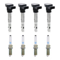 Set of 4 Ignition Coils & NGK Laser Platinum Spark Plugs for Audi allroad (2016)