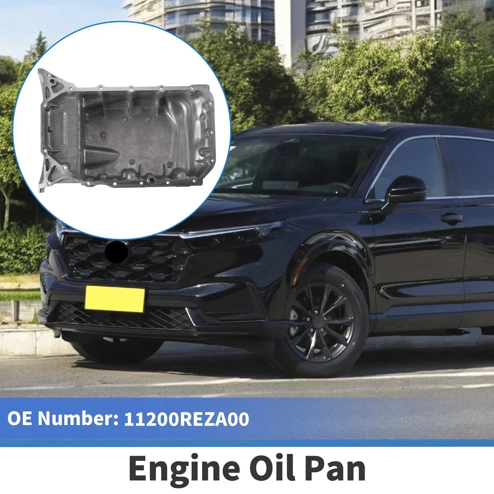 Engine Oil Pan for Honda CR-V 2010-2011 Aluminum Alloy Silver Tone