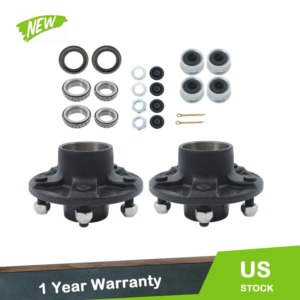 Set of 2 Trailer Hub Kits for 5x5" Hubs (3500 lbs Axle)