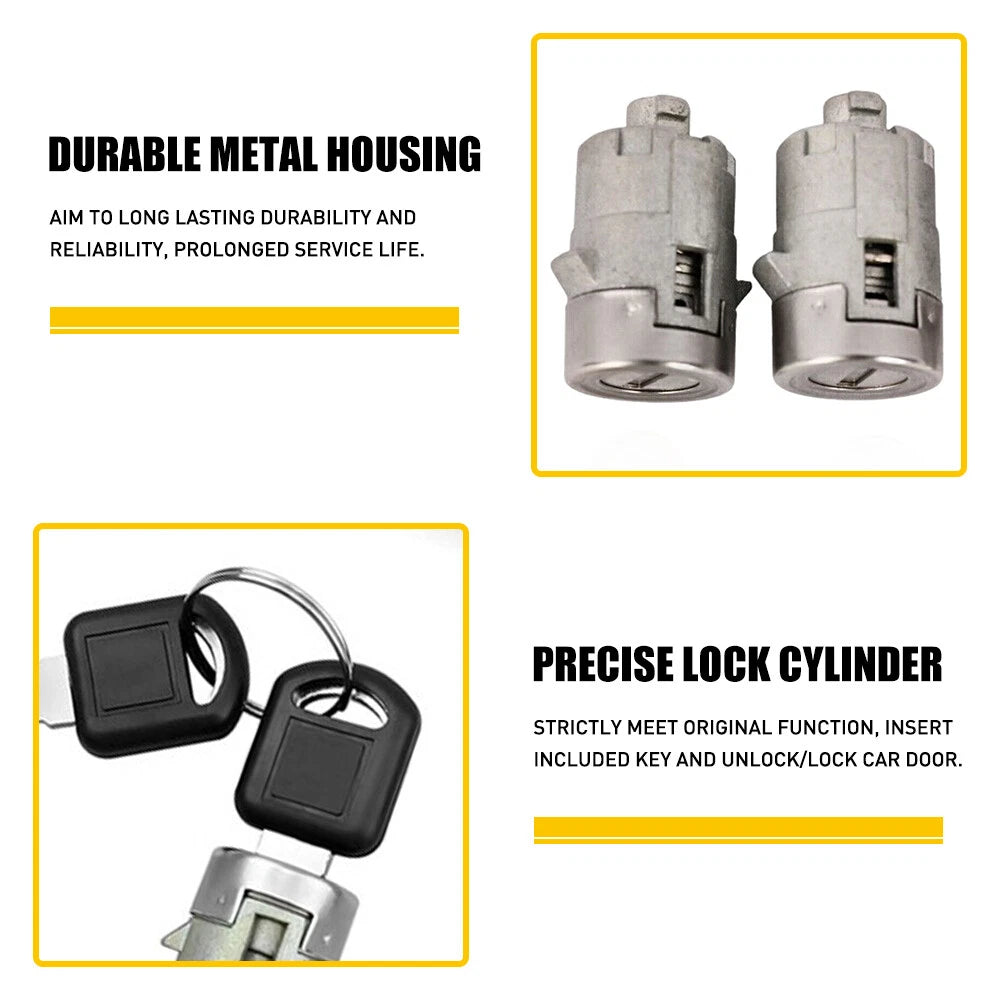 Door Lock Cylinder Set with Keys for Chevy Silverado Tahoe (2001–2006)