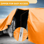 Waterproof All Weather Car Cover for Lexus TX - Orange Cotton with Zipper