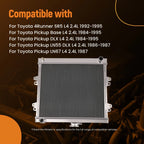 3 Row Aluminum Radiator for Toyota 4Runner Pickup 1984–1995 RAD945