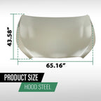 Hood Panel for Buick LaCrosse (2014–2016) Aluminum Gray