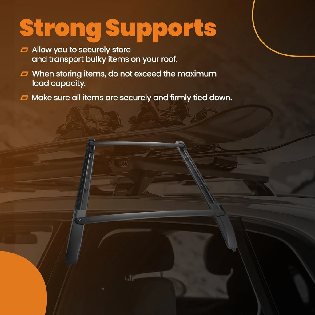 Roof Rack Side Rails Bars Kit Aluminum for Toyota Tacoma (2005–2023)