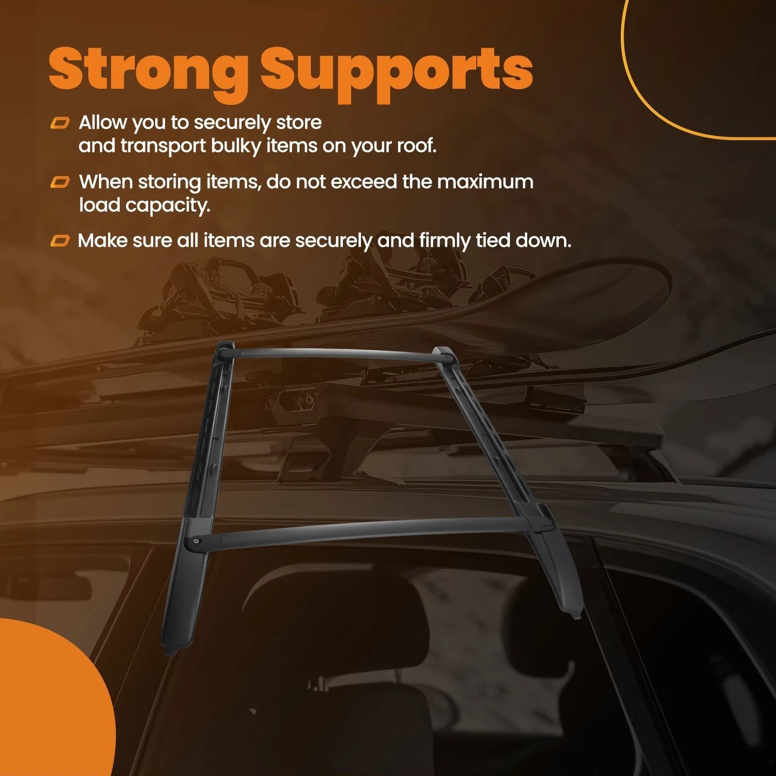 Roof Rack Side Rails Bars Kit Aluminum for Toyota Tacoma (2005–2023)
