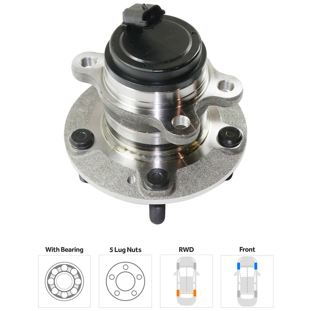 Wheel Hub for Hyundai Genesis Coupe (2010–2016) with Bearing & Sensor