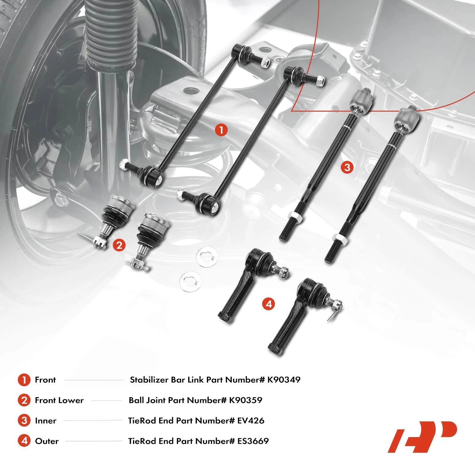 8x Front Sway Bar Link for Honda Odyssey (2002-2004)