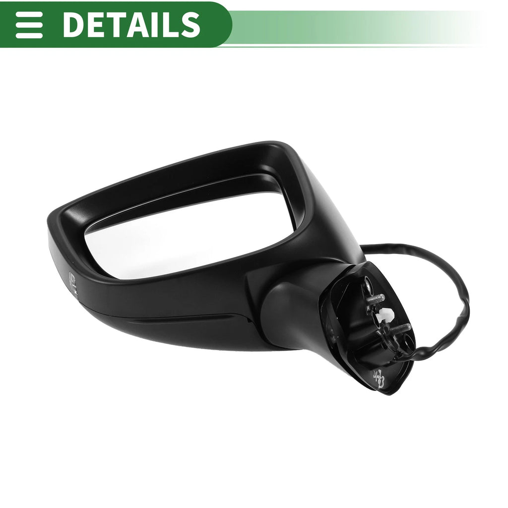 Left Side Door Mirror for Mazda 3 (2017–2018) Manual Folding Black