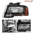 Halogen Headlight for Ford Expedition (2015–2017) Black Left Side