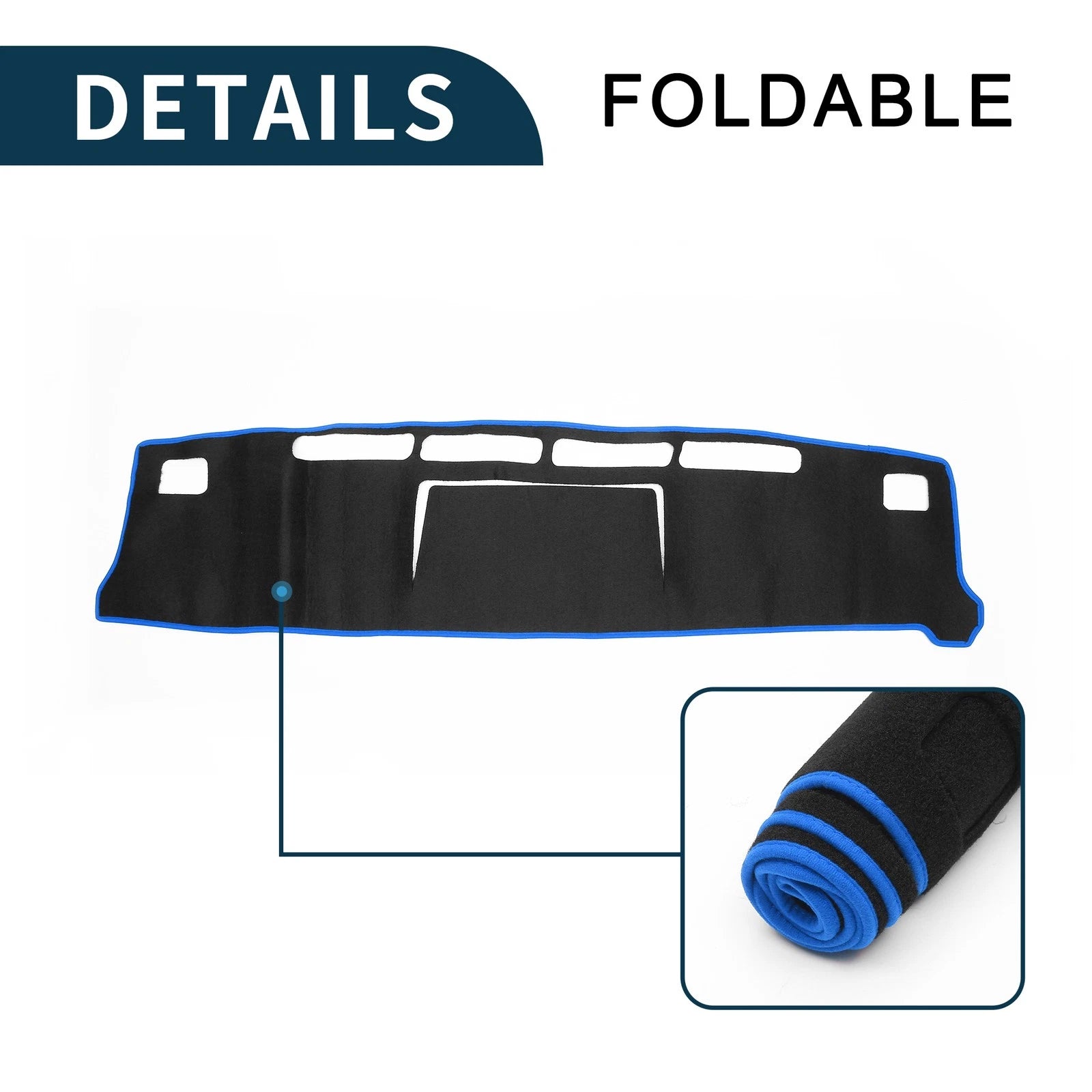Dashboard Cover Mat for Nissan NV350 Caravan E26 (2012–2024) Black Blue