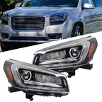 Halogen Projector Headlight Set for GMC Acadia (2013–2016) Black