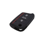 Black Silicone 3 Button Remote Key Cover Case for Volkswagen Skoda (609876849432)