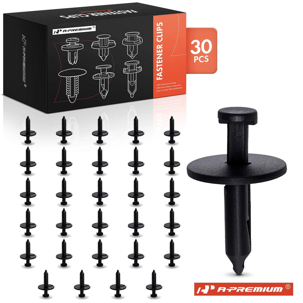 30x Nylon Push-Type Rivet Retainer Clip for Ford Mustang 