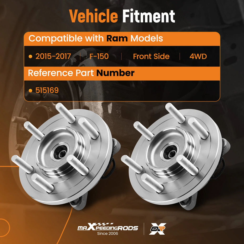 Front Wheel Bearings and Hubs for Ford F-150 (2015–2017)