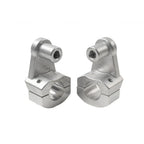 Silver Motorcycle Handlebar 7/8" to 1-1/8" Fat Bar Mount Clamps (Fits Most)