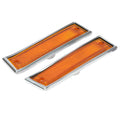 Pair of Front Side Marker Lights for GMC Chevy Pickup Truck (1981–1991) Amber Lens
