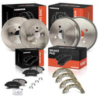Disc Brake Rotors & Drum Shoe Kit for Toyota Echo (1999-2005)