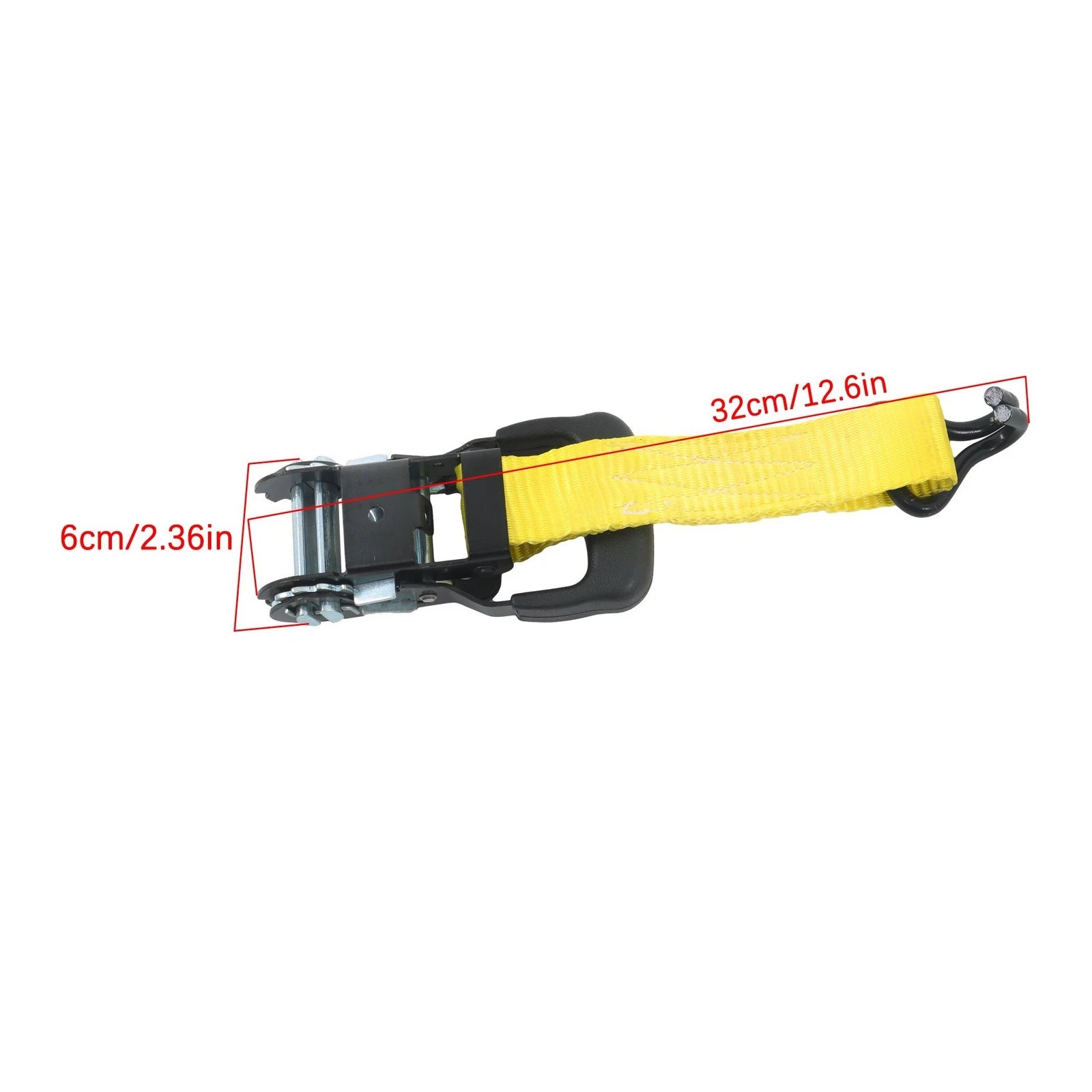 Set of 4 Ratchet Tie Down Straps with J-hook 11000lbs Load Capacity