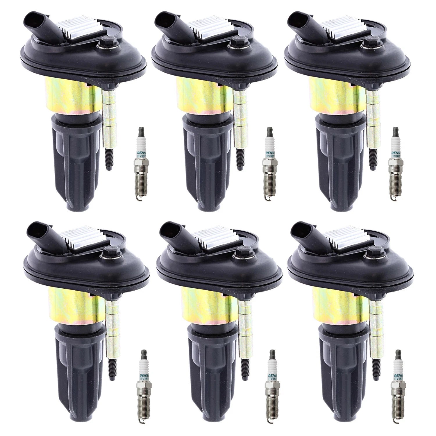 Denso 6 Ignition Coils & 6 Iridium Spark Plugs for Bravada Envoy Trailblazer (2002–2009)