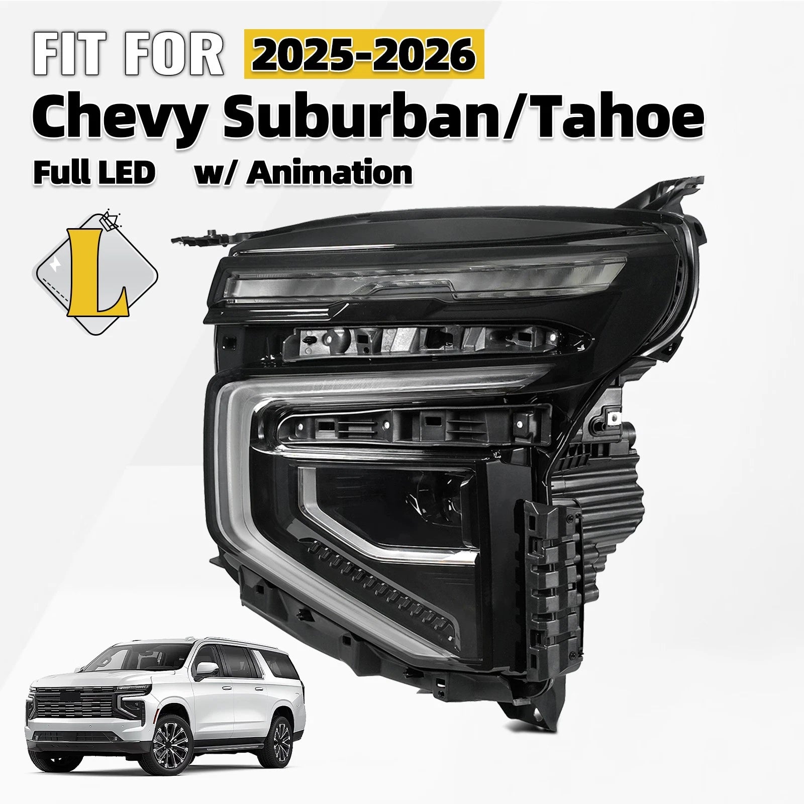 LED Headlight for Chevy Suburban/Tahoe (2025–2026) Driver Side