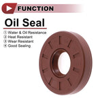 Set of 2 Oil Seal Ring 20x52x10mm FKM Rubber for Rotary Shaft
