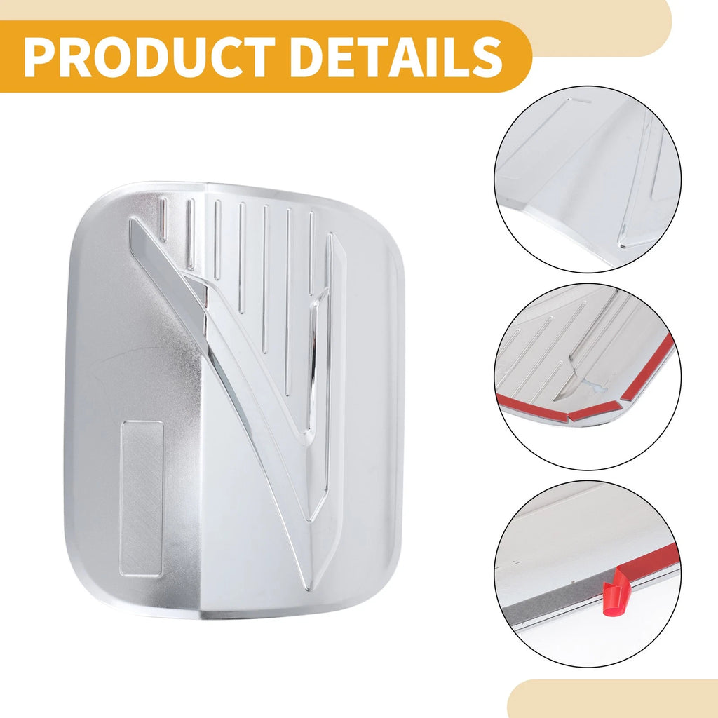 Fuel Tank Door Cap for Toyota Corolla Cross (2022–2023) Chrome Silver Tone
