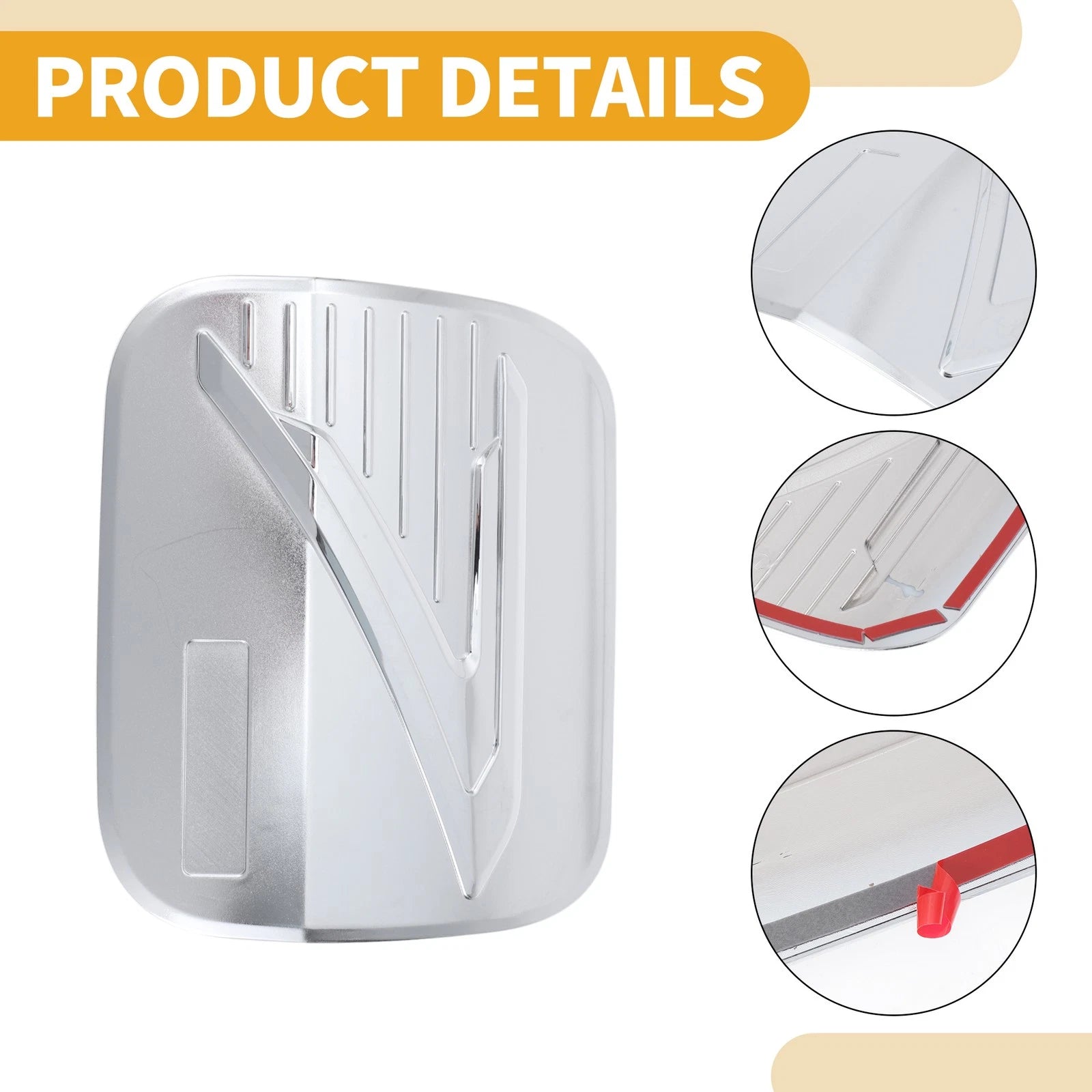 Fuel Tank Door Cap for Toyota Corolla Cross (2022–2023) Chrome Silver Tone