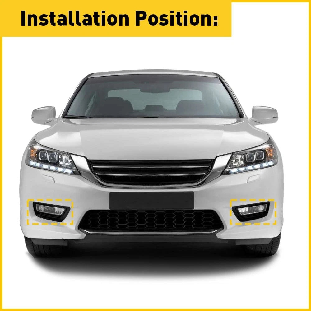 Set of 4 Fog Light Covers for Honda Accord Sedan (2013–2015)