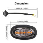 3 x Amber Smoked LED Front Grille Lamps for Ford F-150 Raptor Style