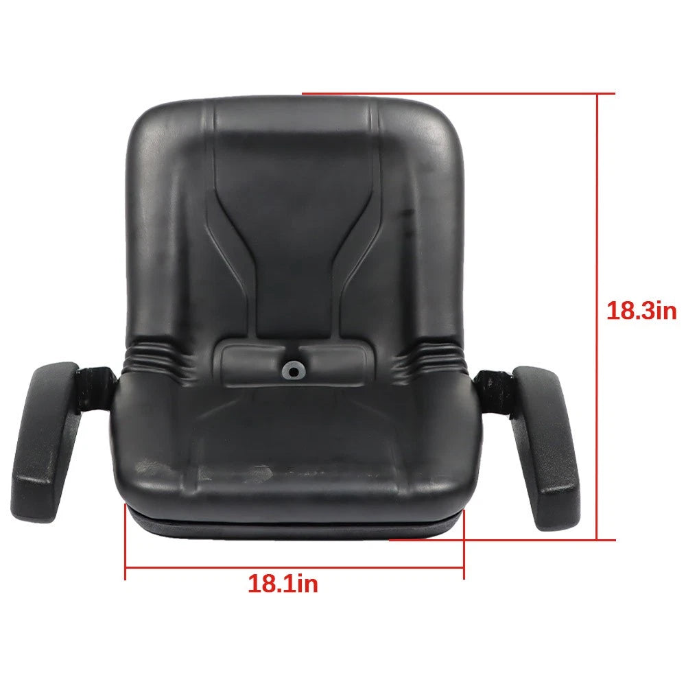 High Back Lawn Mower Seat with Armrests for Cub Cadet Dixie Chopper