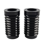 Black Retro Fork Boot Slider Covers for Harley Tour Road Street Tri Glide FLHR (2009-2023)