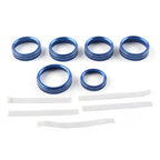 6x Air Conditioner Switch CD Button Ring Knob Trim for Ford F150 XLT (2015–2020) Blue
