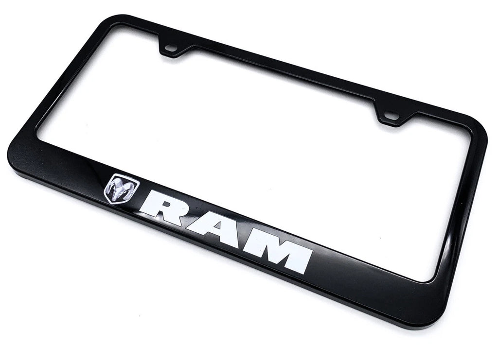 License Plate Frame Front Black Plastic for Dodge Ram (2010–2025)