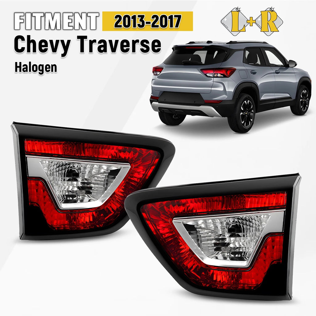 Set of 2 Rear Inner Tail Light Brake Lamps for Chevy Traverse (2013–2017)