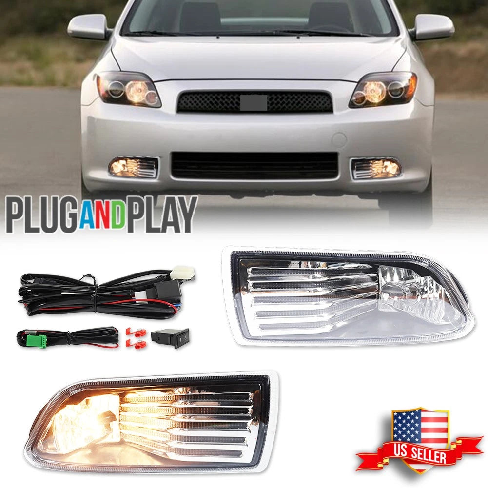 Fog Lights for Scion tC (2005–2010) Clear Lens Replacement