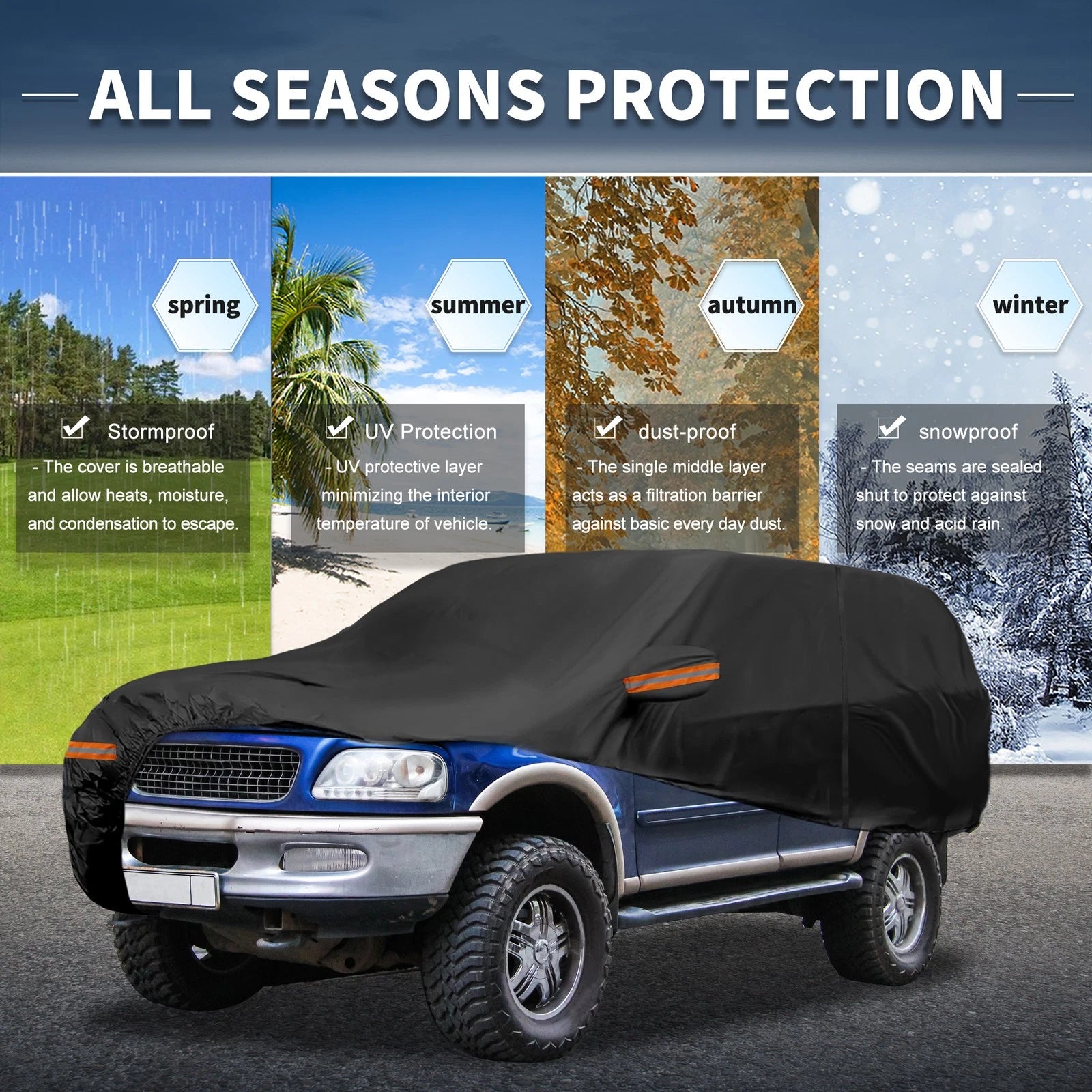 Waterproof Aluminum Film Car Cover for Ford Expedition (2018–2023)