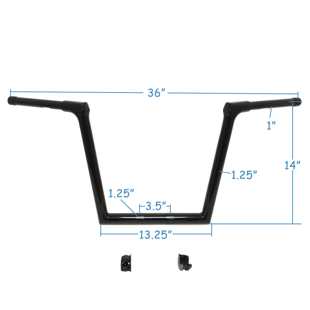 14'' Black Ape Hanger Handlebar for Harley Road Glide FLTRX(S) FLTRU (2015–2020)