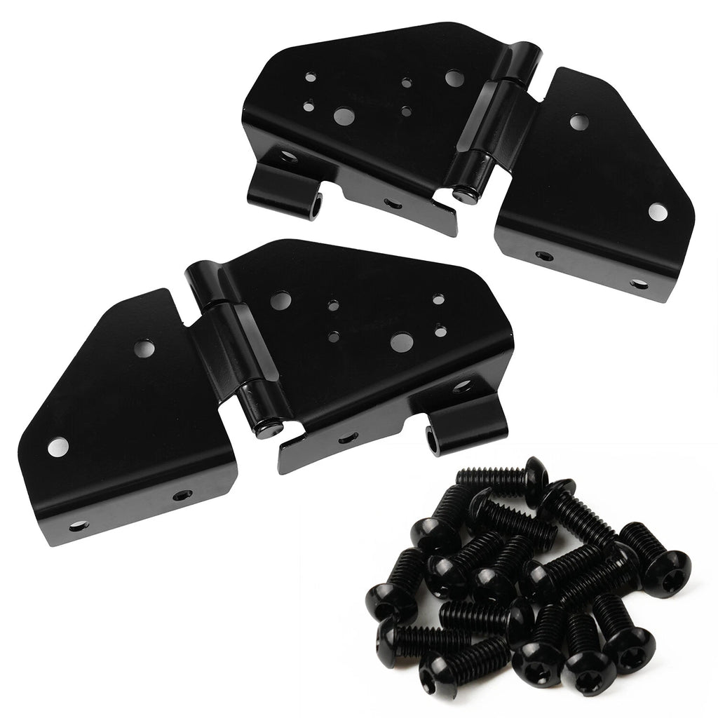 Windshield Hinges Pair for Jeep Wrangler CJ5, CJ7 (1976–1995) Black