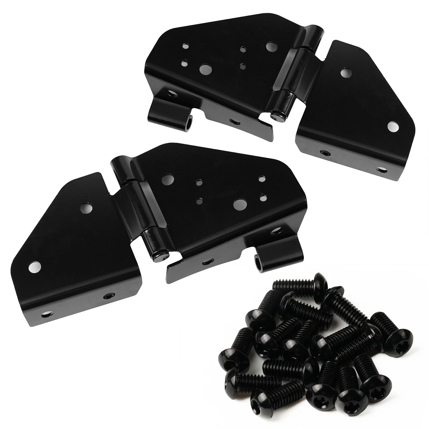 Windshield Hinges Pair for Jeep Wrangler CJ5, CJ7 (1976–1995) Black
