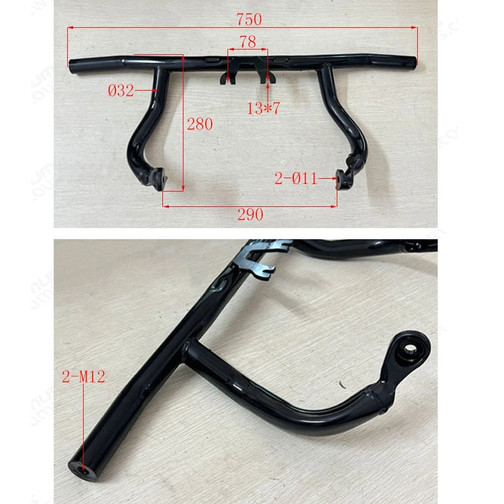 Front Crash Bar & Rear Saddlebag Crash Bar for Harley Touring Road Glide (2014–2024)