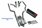 Dual Exhaust Kit for Chevy GMC 1500 (2019–2025) Stainless Rolled Corner Exit