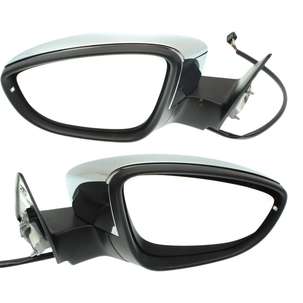 Set of 2 Chrome Mirrors for Volkswagen Beetle (2012–2018)
