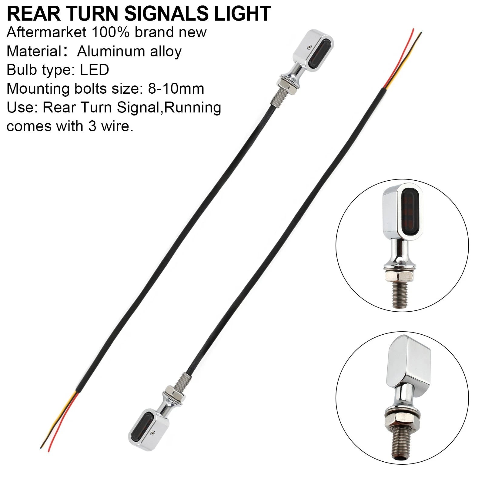 LED Rear Mini Turn Signal Indicator for Harley Sportster Touring Dyna
